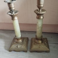 два барокови свещника -комплект, снимка 1 - Антикварни и старинни предмети - 41344026