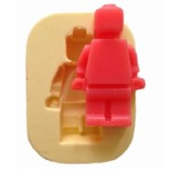 малко Лего човече робот конструктор силиконов молд форма за декор украса торта фондан шоколад гипс, снимка 1 - Форми - 41961720