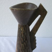 Дървена ваза с рисунка, стара, снимка 11 - Други - 40211722