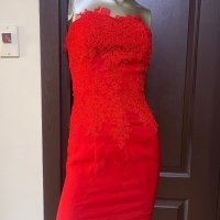 Червена вечерна рокля ! , снимка 7 - Рокли - 39727622