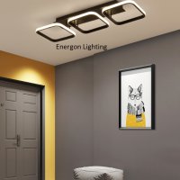 Луксозна LED лампа висок клас плафон димируема три цвята три елемента, снимка 2 - Лампи за таван - 41669803