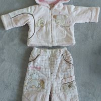 Бебешки комплект якенце и панталонки зимни размер 3-6 месеца за момиченце, снимка 1 - Комплекти за бебе - 40611072