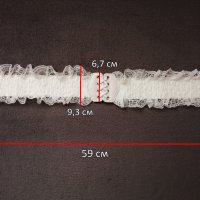 Бял колан/корсет за талия с дантела, еко кожа и връзки, снимка 10 - Корсети, бюстиета, топове - 39485090