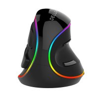 Мишка USB Оптична Delux M618 Plus Вертикална 4000dpi 6btns RGB подсветка, снимка 3 - Клавиатури и мишки - 39174788