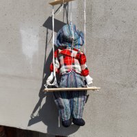 Стара кукла,клоун, снимка 4 - Антикварни и старинни предмети - 34063194