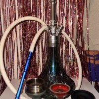 Наргиле |чаши за наргиле |Dschinni Drip Crystal Venom Silver Hookah 4S, снимка 1 - Наргилета - 44499206