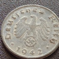 Две монети 1 райхспфенинг 1942г. / 2 райхспфенинг 1938г. Трети райх с СХВАСТИКА редки 31555, снимка 5 - Нумизматика и бонистика - 40649479
