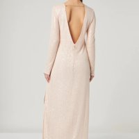 Нова PATRIZIA PEPE Long Dress with Pink Sequins Дълга Дамска Рокля It 42 (BG S размер), снимка 7 - Рокли - 42610703