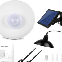 Соларна външна лампа с LED-осветление, широк соларен панел и дистанционно , снимка 2 - Друга електроника - 44668266