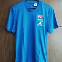 Adidas Croatia Dark Marine Blue оригинална нова тениска Хърватия Хърватска Адидас размер S, снимка 1 - Тениски - 44390552