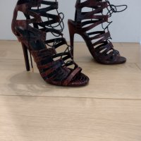 Сандали на ток Topshop, естествена кожа , снимка 6 - Дамски обувки на ток - 41341879