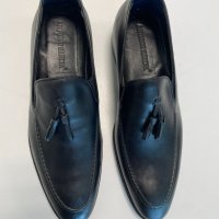  Мъжки кожени официални обувки - Черни -45, снимка 2 - Официални обувки - 41539276