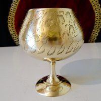 Старинна бронзова чаша за коняк,бренди. , снимка 3 - Антикварни и старинни предмети - 34568886