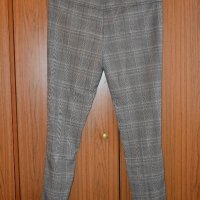 Панталон сив - каре с колан ниска талия, снимка 2 - Панталони - 41813656