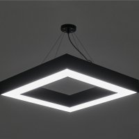 Модерен черен LED плафон, 40W, 4000K, снимка 1 - Лампи за таван - 42486394