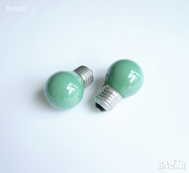 Лампа сфера мини зелена с цокъл E27 220V 25W, снимка 1