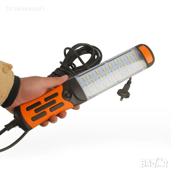 LED Работна лампа с 5 Метра кабел на 220V Сервизна Лампа Прожектор, снимка 1