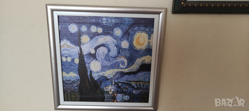 Картина в рамка Винсент Ван Гог Звездна нощ , снимка 1