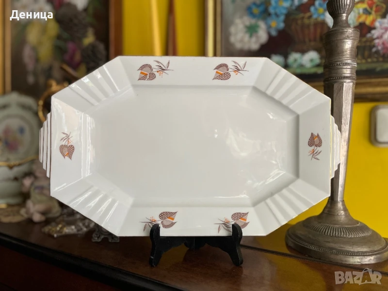 Ар деко и Епиаг❤️ Любими🥰 Плато с много стилен дизайн, красиви дипли, снимка 1