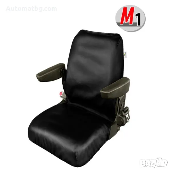 Калъф за седалка Automat, За трактор, Багер, Черен, Размер M1 70 см, снимка 1