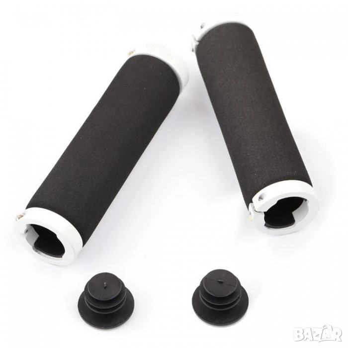 Черно сиви меки дръжки за велосипед 120 mm, снимка 1