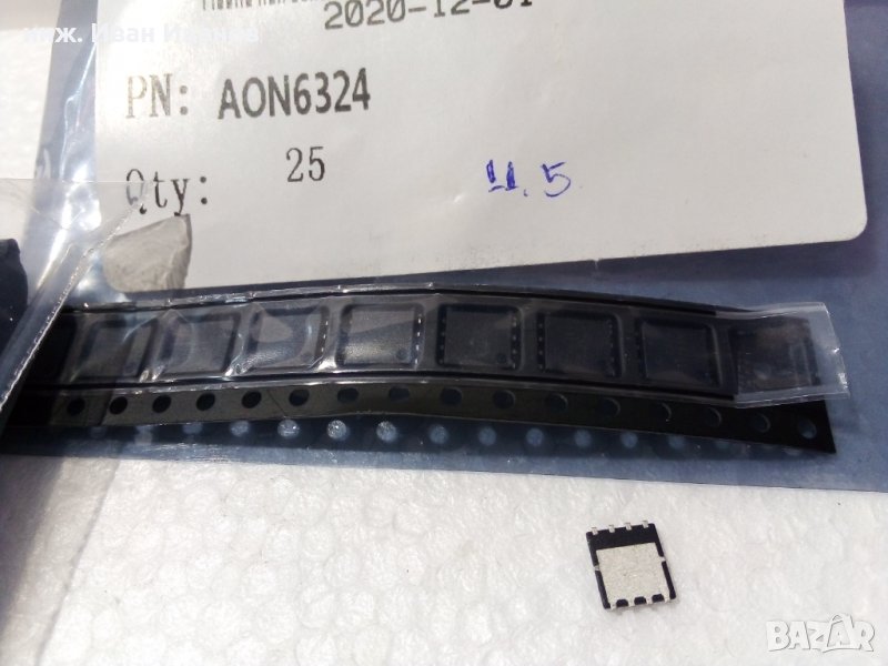 AON6324 MOSFET-N транзистор Logic level, Vdss=30V, Id=85A, Rds=0.0023Оhm, Pd=32W, снимка 1