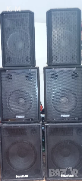 Колони, крайно стъпало, усилвател и мишпулт., снимка 1