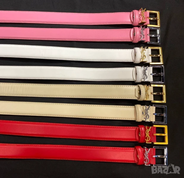 висококачествени колани от естествена кожа ysl saint laurent, снимка 1