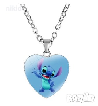 Стич stitch сърце Детско колие синджир гердан, снимка 1