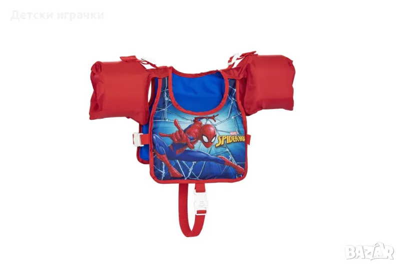 Детска жилетка SpiderMan BESTWAY, трикотажна, 65 см, за деца 3-6 г., червена/синя, снимка 1
