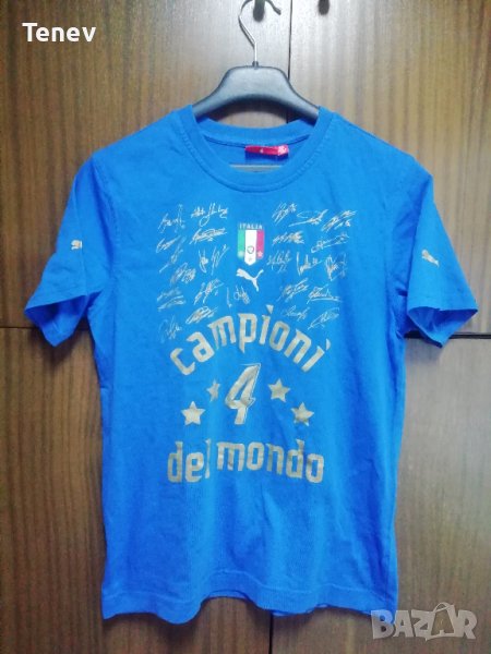 Italy World Cup 2006 Puma оригинална тениска с автографи Campioni 4 Del Mundo Италия , снимка 1