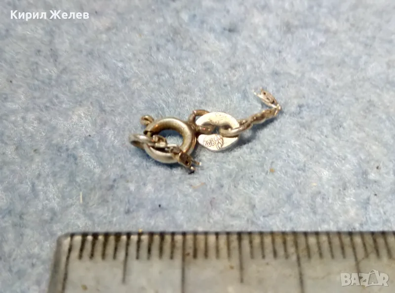 СТАРА СРЕБЪРНА ЗАКОПЧАЛКА За КОЛИЕ ВЕРИЖКА ГРИВНА СРЕБРО 900 / 925 КАРАБИНКА За СИНДЖИР 49943, снимка 1