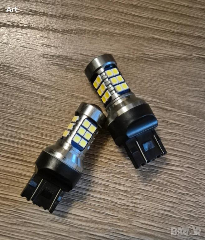 2 бр. LED крушка W21/5W, T20, 7443, 6000K, 12V , снимка 1