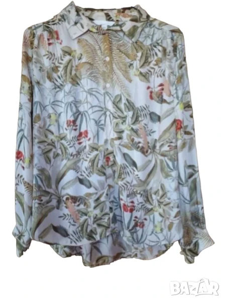 Дамска риза с флорални мотиви H&M, M, снимка 1