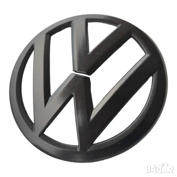135мм Предна емблема Фолксваген Пасат 7 Голф VW 2011-19г ЧЕРНА, снимка 1