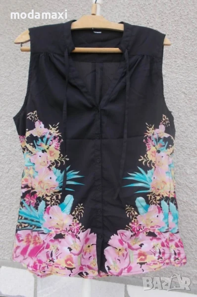 2Xl/3Xl - Разкроена туника с флорални мотиви , снимка 1