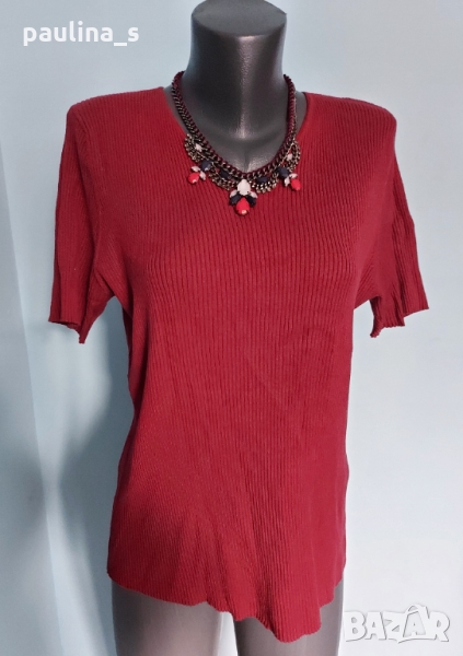 Червена еластична мекичка блуза / хипоалергична материя / голям размер 4/5XL, снимка 1
