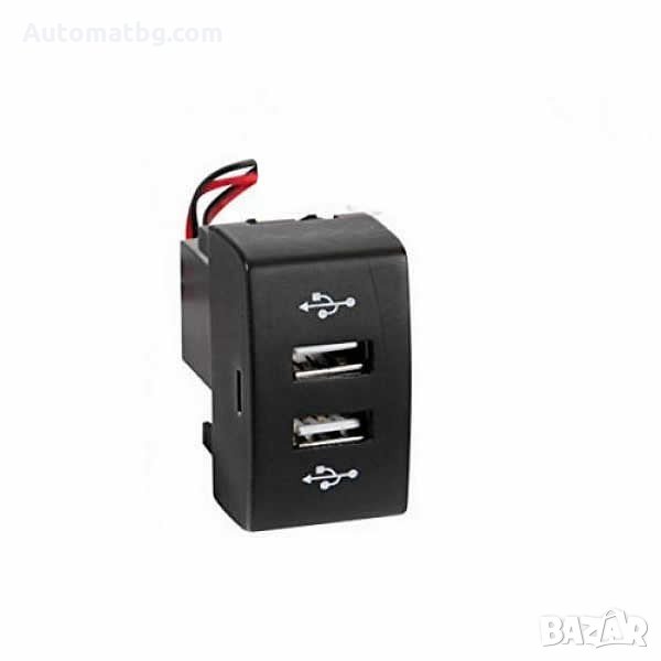 USB зарядно Automat, За два телефона, За MERCEDES ACTROS, MP4, 12V, 24V, снимка 1