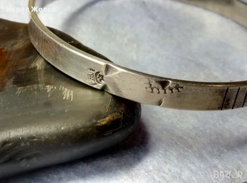 СТАРА ОСМАНСКА МАЙСТОРСКА МАСИВНА СРЕБЪРНА ГРИВНА СРЕБРО ВИСОКА ПРОБА с 2 РЕДКИ МАРКИРОВКИ 30814, снимка 1