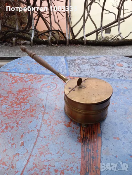 Стар бронзов съд за подгряване , снимка 1