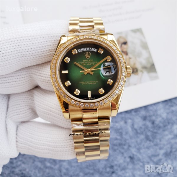 Унисекс часовник Rolex Day-Date 36 Yellow Gold с автоматичен механизъм, снимка 1