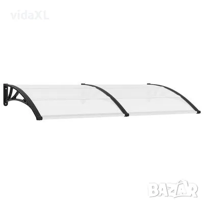 vidaXL Навес за врата черен 200x100 см PC(SKU:45627), снимка 1