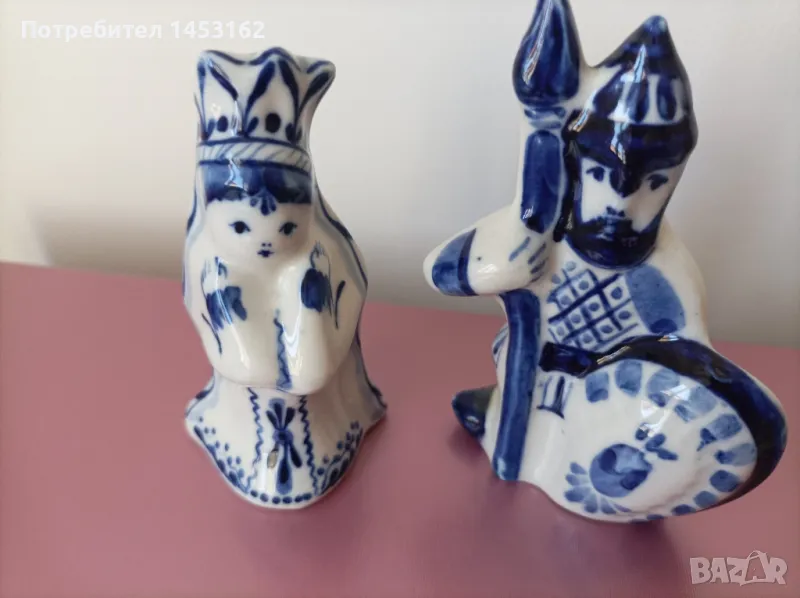 Колекционерски руски фигури от Гжел, снимка 1