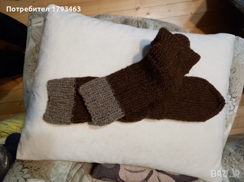 Ръчно плетени чорапи от вълна 43 размер, снимка 1