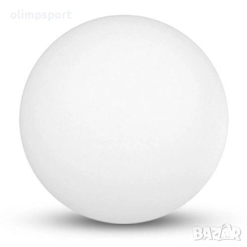 Безшевно бяло топче за пинг понг (тенис на маса). Равномерна дебелина за плътен отскок. , снимка 1