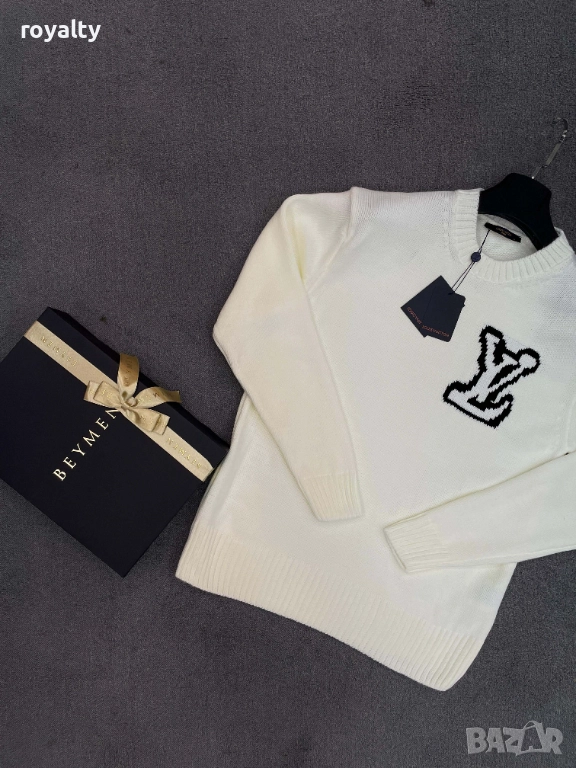 Louis Vuitton Бяла Мъжка Блуза Плетиво , снимка 1