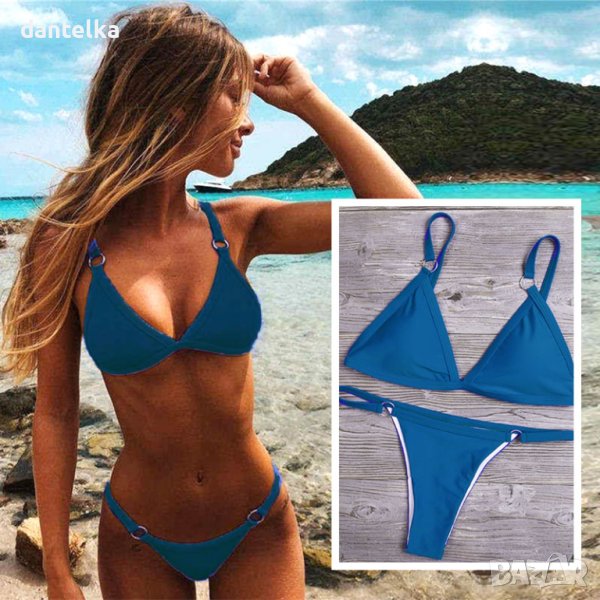 Бански разпродажба - Намаления до 50%. Секси бански в две части, горнище с подплънки , снимка 1