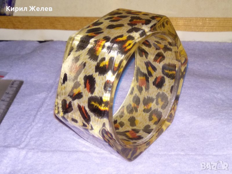 ЕФЕКТНА ФЕШЪН - АРТ ЛЕОПАРДОВА ОКРАСКА ШЕСТОЪГЪЛНА ГРИВНА 10351, снимка 1