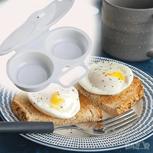 Уред за приготвяне на яйца в микровълнова печка, снимка 1