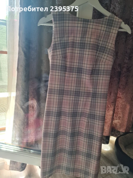 Рокля в сиво и розово, снимка 1